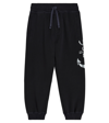 Dolce & Gabbana Printed Cotton Jersey Sweatpants In Blue