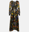 RIXO LONDON MEERA FLORAL FIL COUPÉ SILK-BLEND GOWN