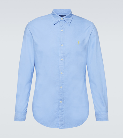 Polo Ralph Lauren Cotton Oxford Shirt In Light Blue