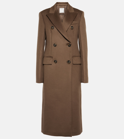 Sportmax Filante Virgin Wool Coat In Brown