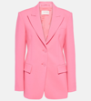 Sportmax Single-breasted Peak-lapels Blazer In Pink