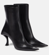 BALENCIAGA HOURGLASS LEATHER ANKLE BOOTS