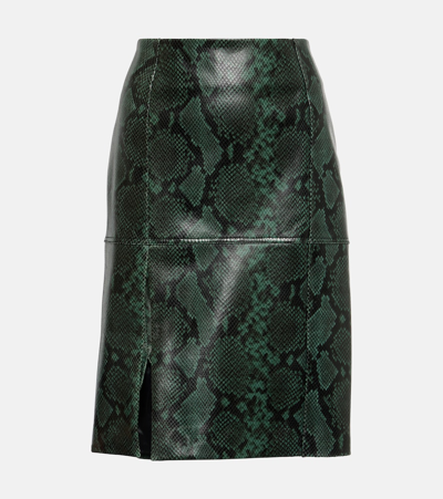 Dorothee Schumacher Leather Skirt In Python Print Leather In Multi Colour