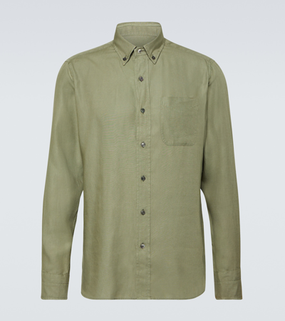 Tom Ford Lyocell Shirt In Green