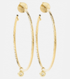 Octavia Elizabeth Nesting Gem Medium 18kt Gold Hoop Earrings With Diamonds In Gold