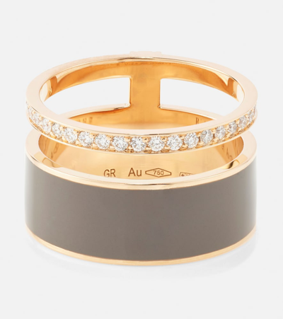 Repossi Berbere Chromatic 18kt Rose Gold Ring With Diamonds In Pink
