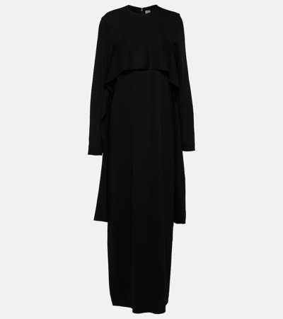 Totême Column Sash Cady Dress In 001 Black