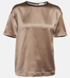 BRUNELLO CUCINELLI SILK-BLEND SATIN TOP