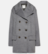 Sportmax Martora Oversized Virgin Wool Peacoat In Grey