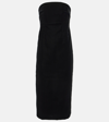 WARDROBE.NYC WARDROBE. NYC STRAPLESS VELVET MIDI DRESS