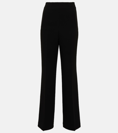 Roland Mouret High-rise Flared Pants In Black