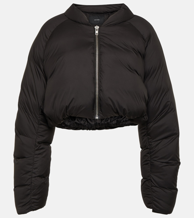 Entire Studios Cropped Down Jacket In Black