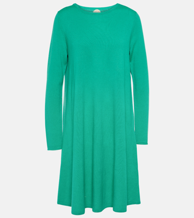 Jardin Des Orangers Wool And Cashmere Minidress In Blue