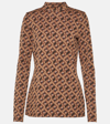 Diane Von Furstenberg Birdie Wool-blend Top In Brown