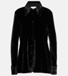 Jil Sander Velvet Shirt In Black