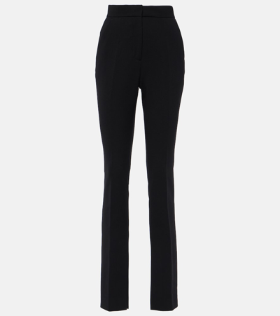 Rebecca Vallance Evie High-rise Split-hem Trousers In Black