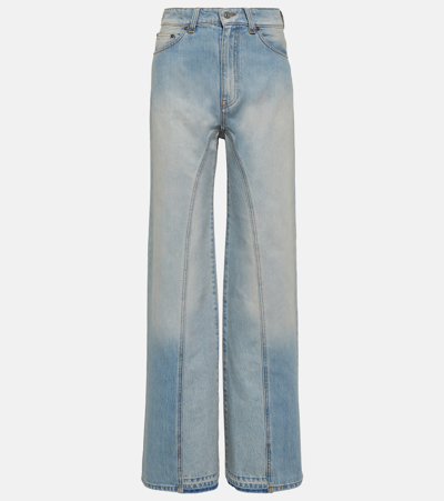 Victoria Beckham High-rise Wide-leg Jeans In Blue