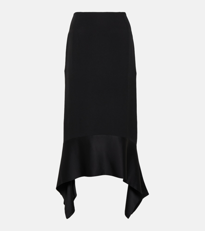 Totême Satin-sash Crepe Maxi Skirt In Black