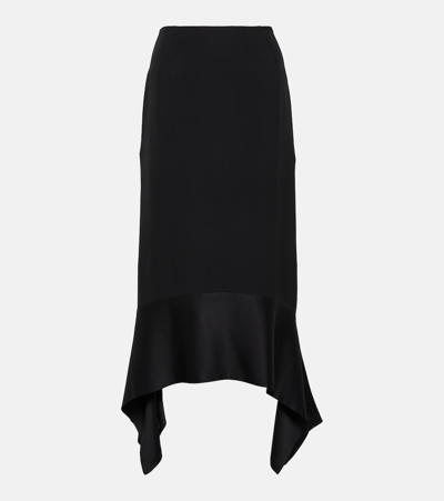 TOTÊME CRÊPE AND SATIN MIDI SKIRT