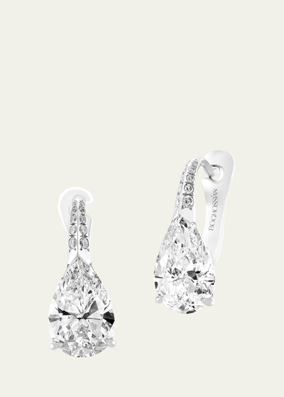 Boghossian 18k White Gold Diamond Huggie Earrings In Metallic