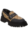 Gucci Loafers Gg Aus Canvas In Brown