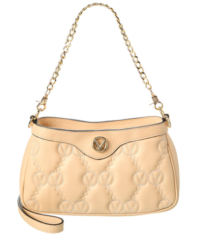 Valentino By Mario Valentino Rose Matelasse Leather Shoulder Bag In Beige