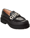 GUCCI GUCCI LOGO LEATHER LOAFER