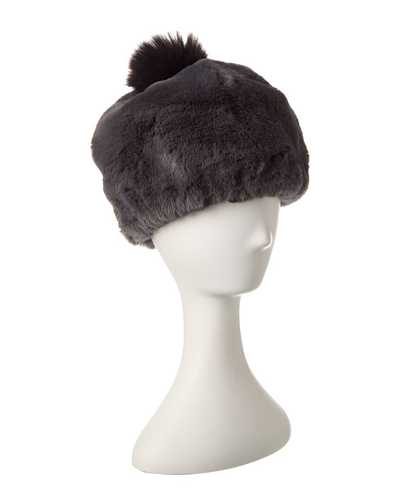 Adrienne Landau Pom Hat In Grey