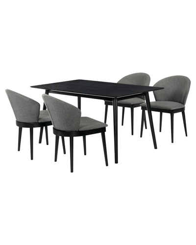 Armen Living Westmont And Juno 5pc Dining Set In Black