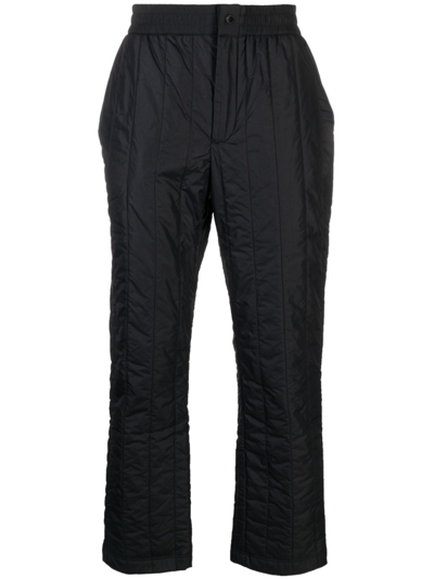 CANADA GOOSE BLACK CARLYLE QUILTED TROUSERS