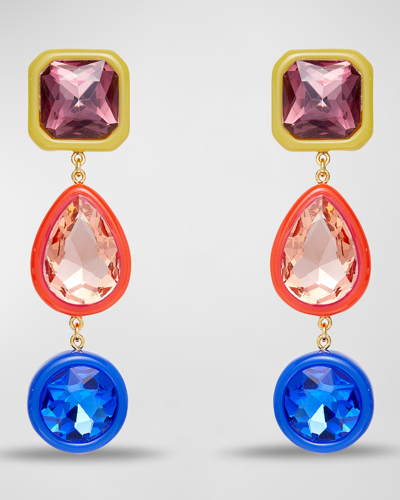 Lele Sadoughi Sunburst Crystal Linear Earrings In Sunburst 999