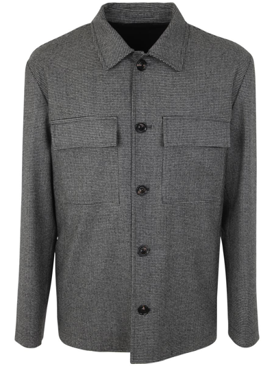 Lardini Man Shirt Jacket In Grey
