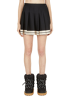 MONCLER GENIUS MONCLER X PALM ANGELS LOGO PATCH PLEATED SKIRT