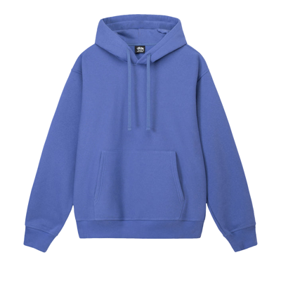 Pre-owned Stussy Back Appliqué Hoodie 'denim' In Blue