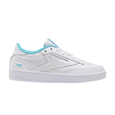 Pre-owned Reebok Wmns Club C 85 'white Neon Blue'