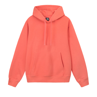 Pre-owned Stussy Back Appliqué Hoodie 'rose' In Orange