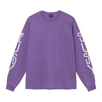 Pre-owned Stussy Classic Stack Pigment Dyed Long-sleeve Tee 'purple'