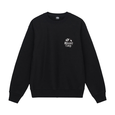 Pre-owned Stussy 8 Ball Corp. Crew 'black'