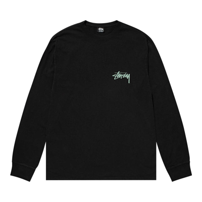 Pre-owned Stussy Basic Pigment Dyed Long-sleeve Tee 'black'