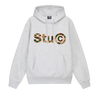 Pre-owned Stussy Stu C. Hoodie 'ash Heather' In Grey