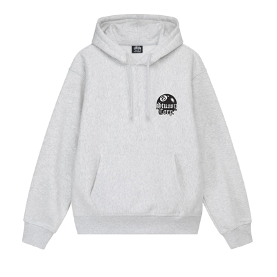 Pre-owned Stussy 8 Ball Corp. Hoodie 'ash Heather' In Grey