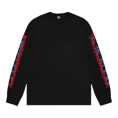 Pre-owned Stussy Youth Brigade Pigment Dyed Long-sleeve Tee 'black'