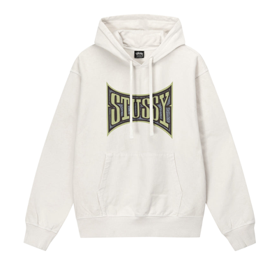 Pre-owned Stussy Champion Pigment Dyed Hoodie 'natural' In White