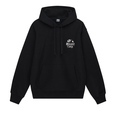 Pre-owned Stussy 8 Ball Corp. Hoodie 'black'