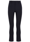 Vince Slim-leg Stretch-cotton Trousers In Navy