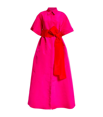 Carolina Herrera Exclusive Silk Belt-detail Gown In Pink