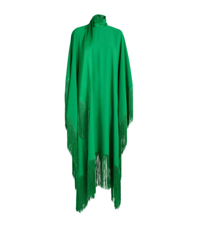 Taller Marmo Exclusive Fringed Mrs Ross Kaftan Dress In Green