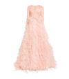 PAMELLA ROLAND EXCLUSIVE FEATHER-EMBELLISHED GOWN