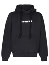 Bonsai Logo Print Cotton Hoodie In Black