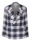 Comme Des Garçons Homme Deux Comme Des Garcons Homme Plus Multicolor Check-pattern Wool Blazer In White